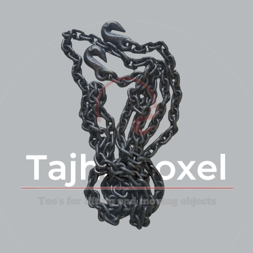 زنجیر فولادی دوسر قلاب شاخدار فابریک 3 تن 3 متری (سایز 8)