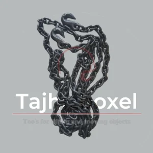 زنجیر فولادی دوسر قلاب شاخدار فابریک 7 تن 9 متری (سایز 13)